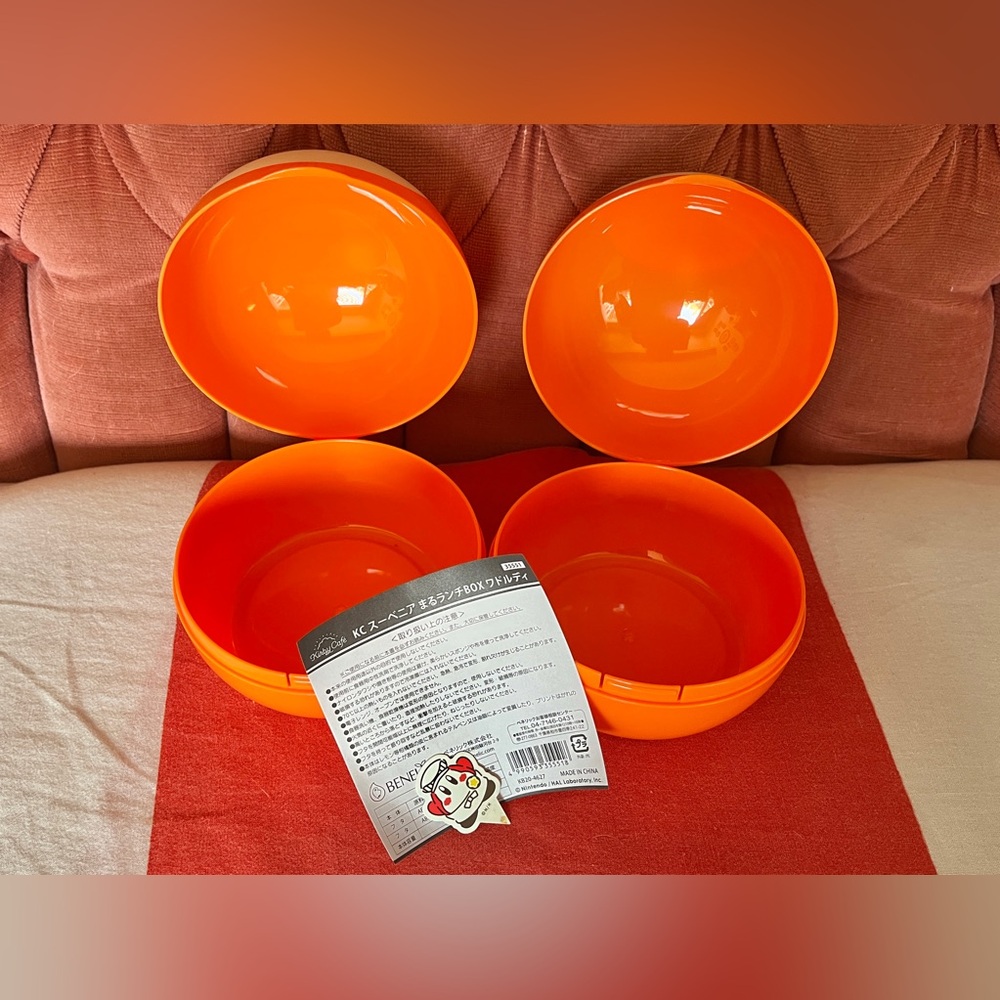 2 Kirby's Dream Souvenir Lunch Box / Bowl Waddle Dee - From Kirby Cafe in Japan - Picture 3 of 5